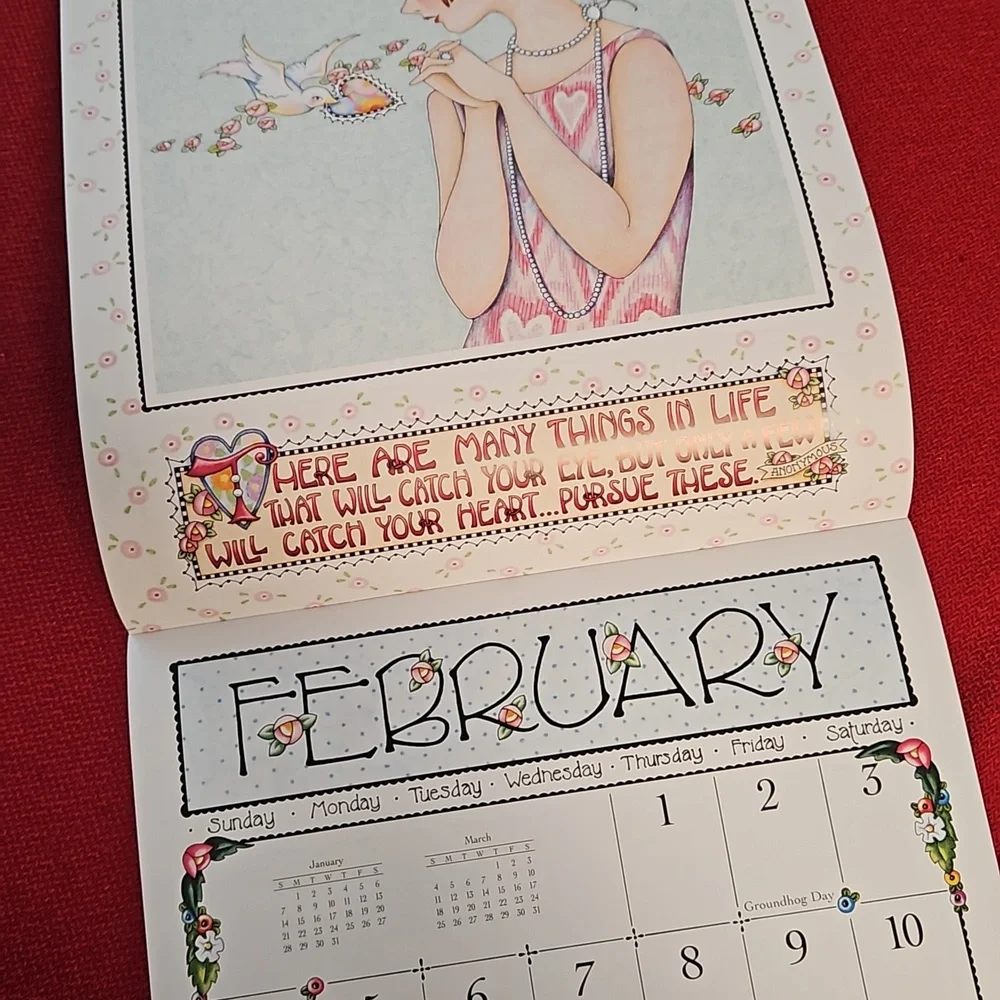 Lot of 3 Mary Englebreit calendars 2001 and 2002 NEW craft card making read